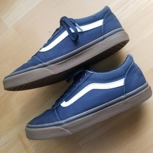 vans old skool navy blue gum sole